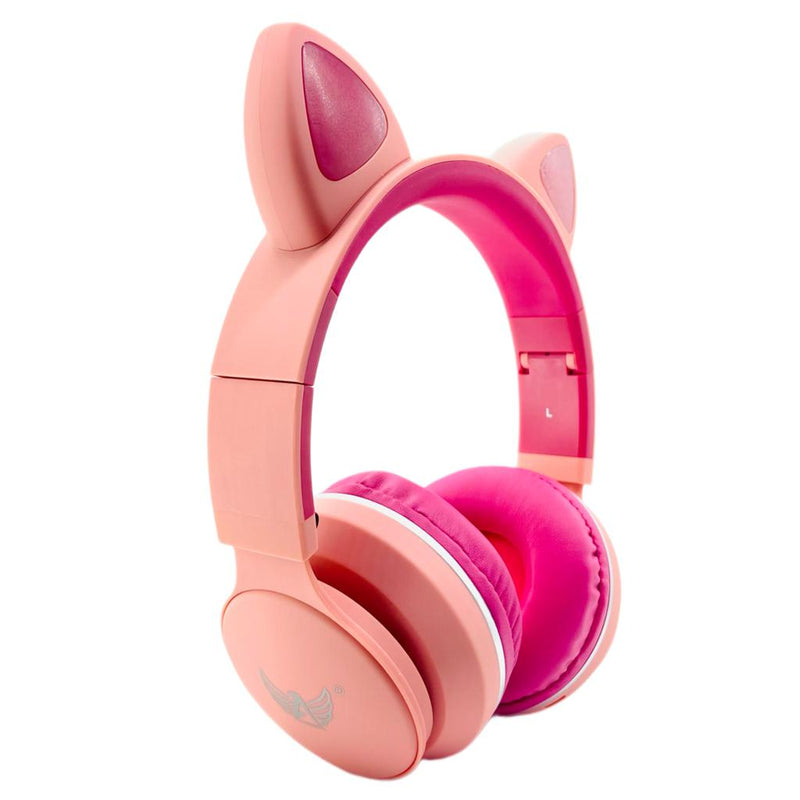 Headphone Altomex Bluetooth Com LED Gatinho Rosa Com Rosa ORBITT