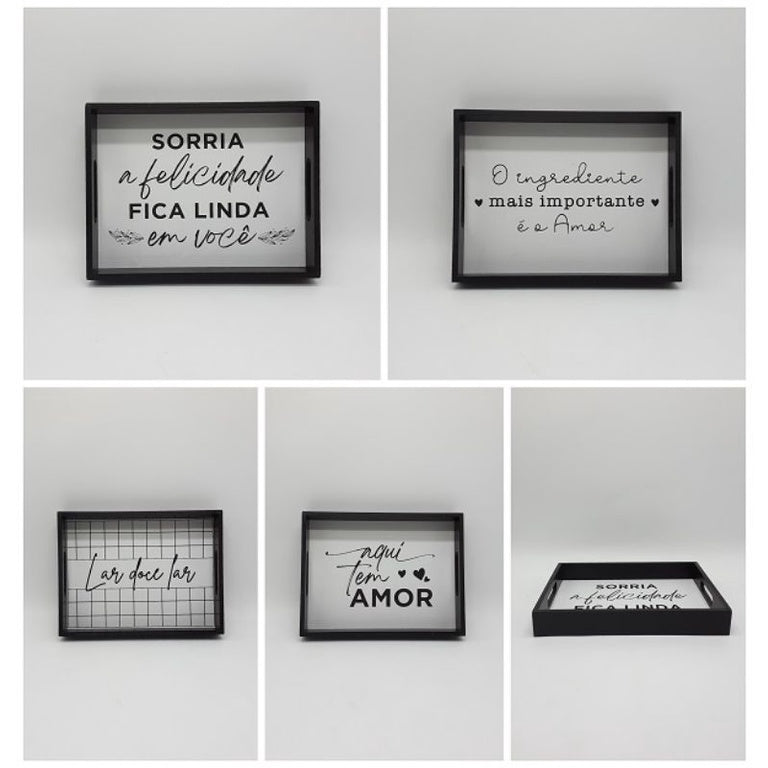 Bandeja Decorativa  Com Frases ORBITT